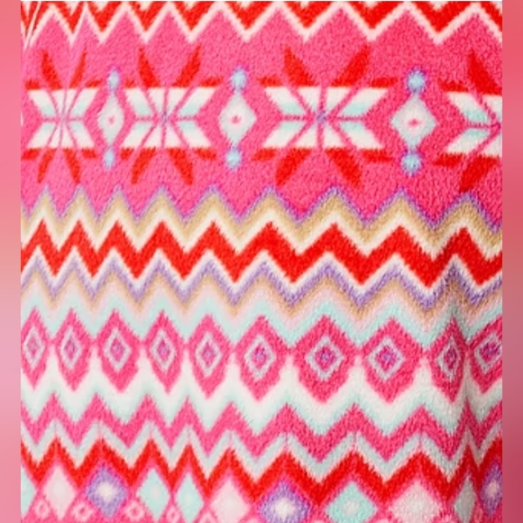 NWT Sleep Chic Cozy Sleep Pants & Socks ~ Pink Fairisle ~ Medium - Picture 4 of 4